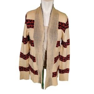 Francesa's Collections Cora Nordic Fair Isle Cardiagn Sweater Sz M/L NEW